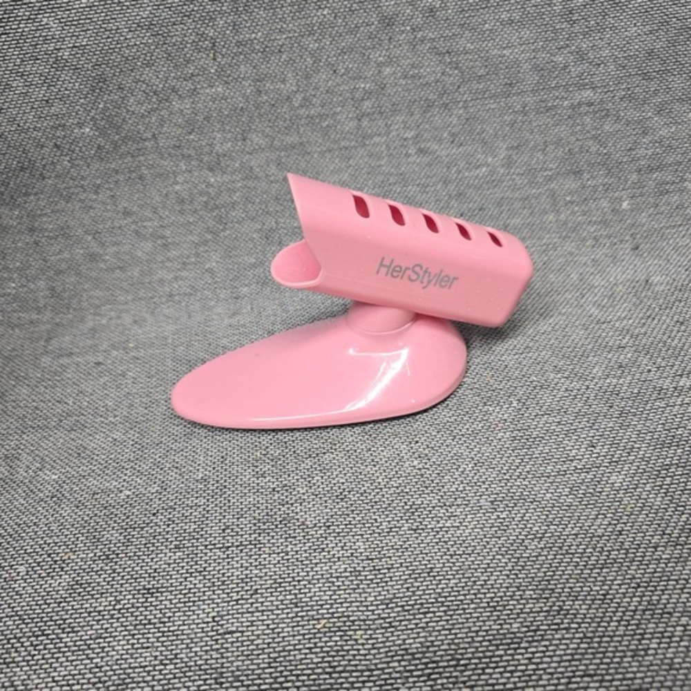HerStyler Pink Flat Iron Holder Heat Resistant Hair Styling Tool Stand Suction